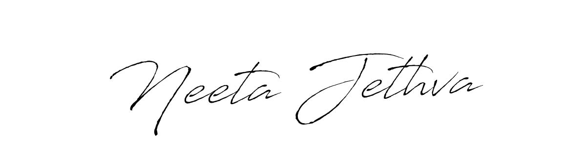 Make a beautiful signature design for name Neeta Jethva. Use this online signature maker to create a handwritten signature for free. Neeta Jethva signature style 6 images and pictures png