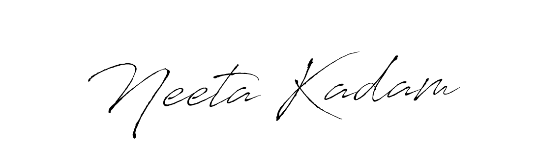 How to make Neeta Kadam name signature. Use Antro_Vectra style for creating short signs online. This is the latest handwritten sign. Neeta Kadam signature style 6 images and pictures png