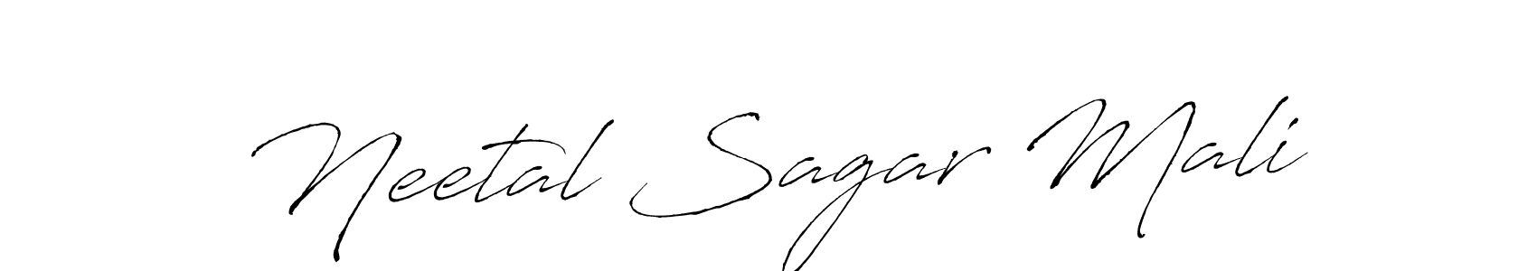 Design your own signature with our free online signature maker. With this signature software, you can create a handwritten (Antro_Vectra) signature for name Neetal Sagar Mali. Neetal Sagar Mali signature style 6 images and pictures png