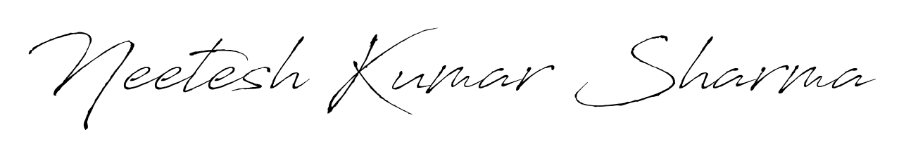 Try this chic Neetesh Kumar Sharma handwritten sign style. Using Antro_Vectra font elements, it gives your name a sleek, memorable identity. Neetesh Kumar Sharma signature style 6 images and pictures png