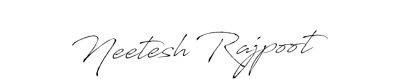 Make a beautiful signature design for name Neetesh Rajpoot. With this signature (Antro_Vectra) style, you can create a handwritten signature for free. Neetesh Rajpoot signature style 6 images and pictures png