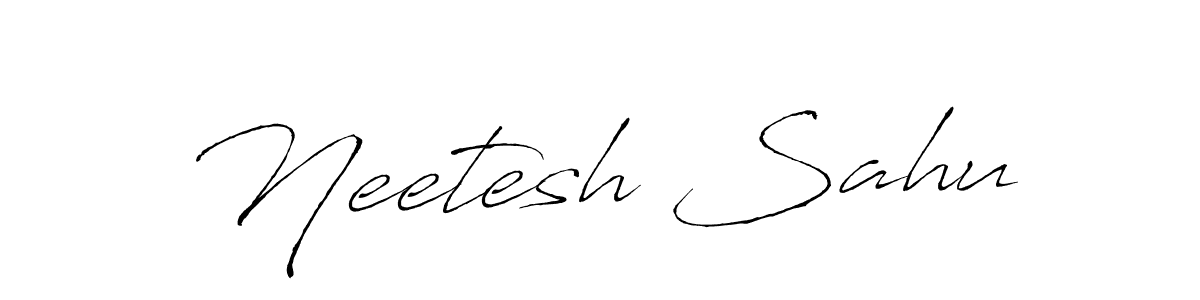 How to make Neetesh Sahu signature? Antro_Vectra is a professional autograph style. Create handwritten signature for Neetesh Sahu name. Neetesh Sahu signature style 6 images and pictures png