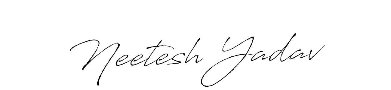 Make a beautiful signature design for name Neetesh Yadav. With this signature (Antro_Vectra) style, you can create a handwritten signature for free. Neetesh Yadav signature style 6 images and pictures png