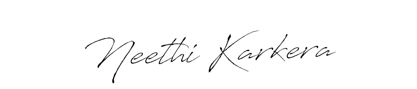 Antro_Vectra is a professional signature style that is perfect for those who want to add a touch of class to their signature. It is also a great choice for those who want to make their signature more unique. Get Neethi Karkera name to fancy signature for free. Neethi Karkera signature style 6 images and pictures png