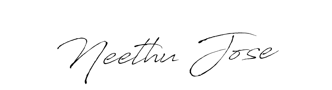 Design your own signature with our free online signature maker. With this signature software, you can create a handwritten (Antro_Vectra) signature for name Neethu Jose. Neethu Jose signature style 6 images and pictures png