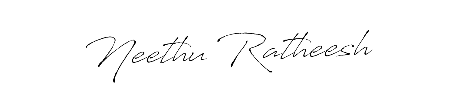 How to make Neethu Ratheesh signature? Antro_Vectra is a professional autograph style. Create handwritten signature for Neethu Ratheesh name. Neethu Ratheesh signature style 6 images and pictures png