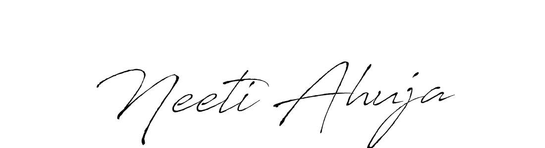 Similarly Antro_Vectra is the best handwritten signature design. Signature creator online .You can use it as an online autograph creator for name Neeti Ahuja. Neeti Ahuja signature style 6 images and pictures png