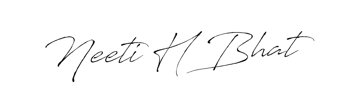 Also we have Neeti H Bhat name is the best signature style. Create professional handwritten signature collection using Antro_Vectra autograph style. Neeti H Bhat signature style 6 images and pictures png