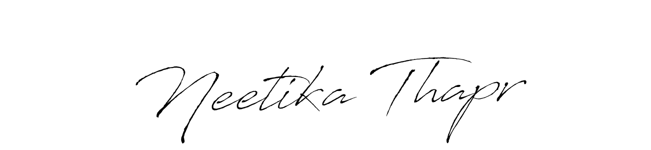 Also You can easily find your signature by using the search form. We will create Neetika Thapr name handwritten signature images for you free of cost using Antro_Vectra sign style. Neetika Thapr signature style 6 images and pictures png