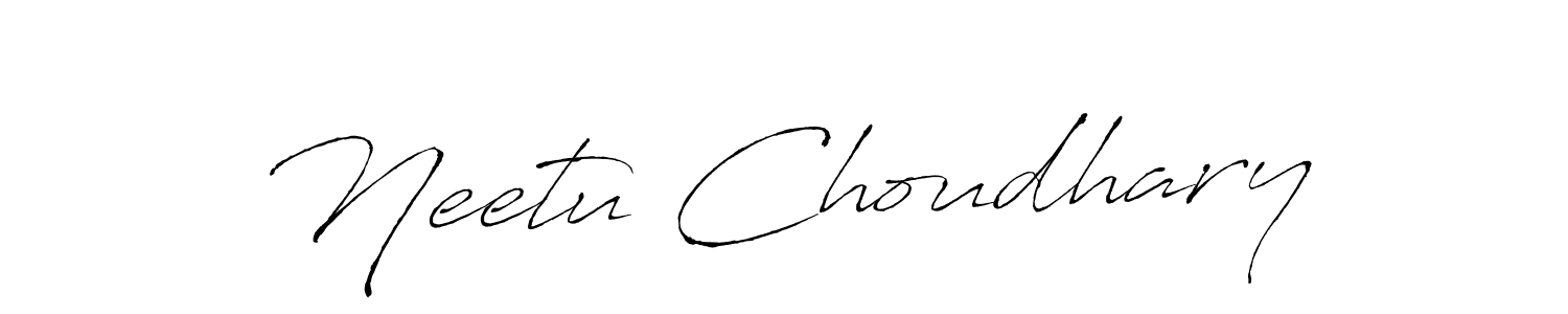 Create a beautiful signature design for name Neetu Choudhary. With this signature (Antro_Vectra) fonts, you can make a handwritten signature for free. Neetu Choudhary signature style 6 images and pictures png