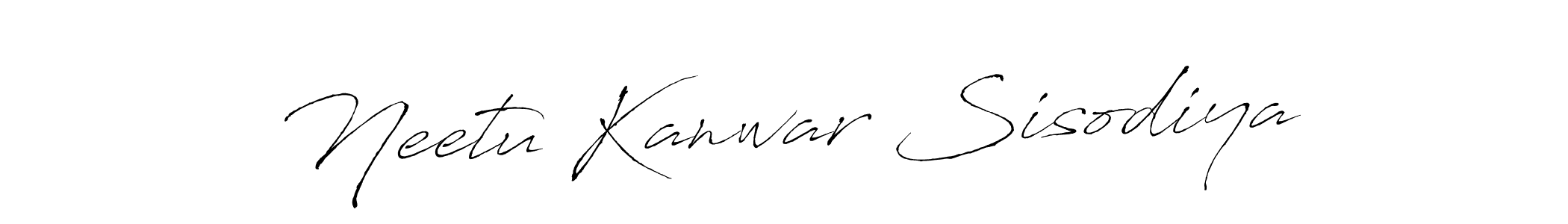 How to make Neetu Kanwar Sisodiya name signature. Use Antro_Vectra style for creating short signs online. This is the latest handwritten sign. Neetu Kanwar Sisodiya signature style 6 images and pictures png