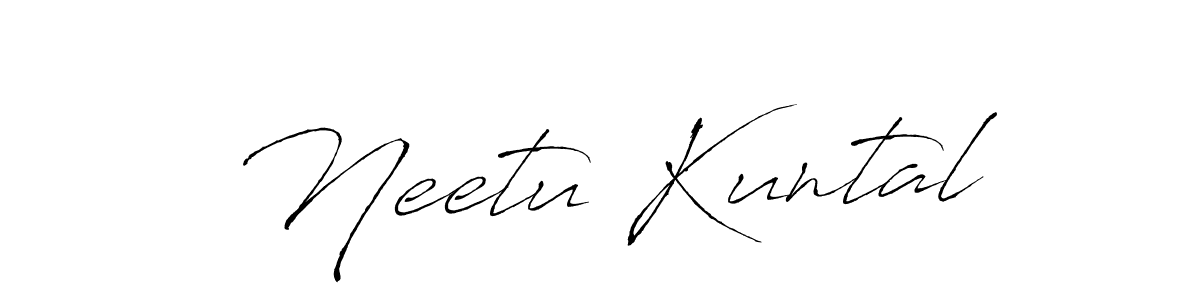 You should practise on your own different ways (Antro_Vectra) to write your name (Neetu Kuntal) in signature. don't let someone else do it for you. Neetu Kuntal signature style 6 images and pictures png
