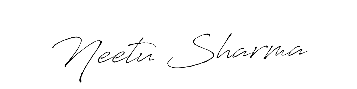 How to make Neetu Sharma signature? Antro_Vectra is a professional autograph style. Create handwritten signature for Neetu Sharma name. Neetu Sharma signature style 6 images and pictures png