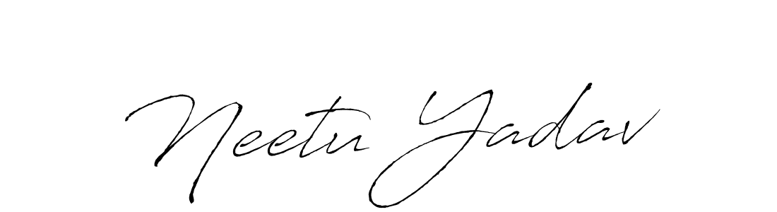Make a beautiful signature design for name Neetu Yadav. With this signature (Antro_Vectra) style, you can create a handwritten signature for free. Neetu Yadav signature style 6 images and pictures png