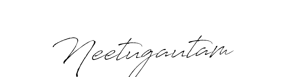 How to make Neetugautam name signature. Use Antro_Vectra style for creating short signs online. This is the latest handwritten sign. Neetugautam signature style 6 images and pictures png