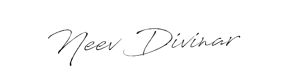 The best way (Antro_Vectra) to make a short signature is to pick only two or three words in your name. The name Neev Divinar include a total of six letters. For converting this name. Neev Divinar signature style 6 images and pictures png