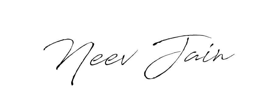 How to make Neev Jain name signature. Use Antro_Vectra style for creating short signs online. This is the latest handwritten sign. Neev Jain signature style 6 images and pictures png