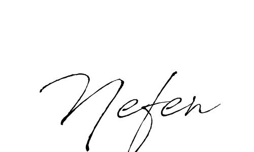 Make a beautiful signature design for name Nefen. With this signature (Antro_Vectra) style, you can create a handwritten signature for free. Nefen signature style 6 images and pictures png