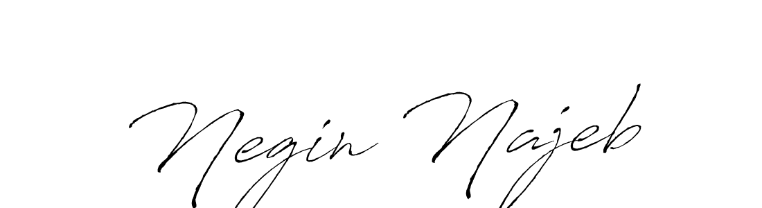 Negin Najeb stylish signature style. Best Handwritten Sign (Antro_Vectra) for my name. Handwritten Signature Collection Ideas for my name Negin Najeb. Negin Najeb signature style 6 images and pictures png