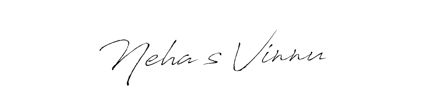 Use a signature maker to create a handwritten signature online. With this signature software, you can design (Antro_Vectra) your own signature for name Neha’s Vinnu. Neha’s Vinnu signature style 6 images and pictures png