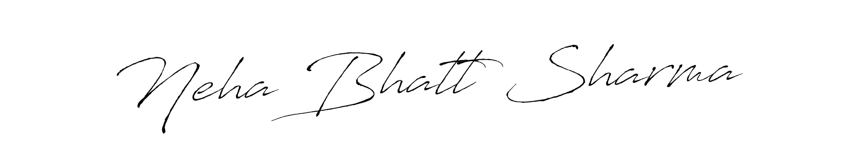 Make a short Neha Bhatt Sharma signature style. Manage your documents anywhere anytime using Antro_Vectra. Create and add eSignatures, submit forms, share and send files easily. Neha Bhatt Sharma signature style 6 images and pictures png