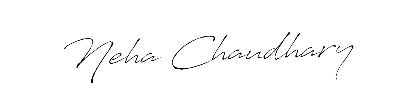 How to make Neha Chaudhary name signature. Use Antro_Vectra style for creating short signs online. This is the latest handwritten sign. Neha Chaudhary signature style 6 images and pictures png