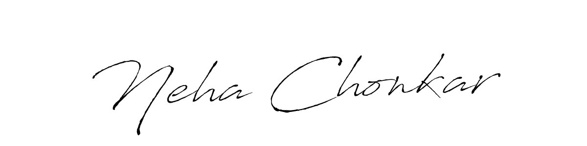 Also You can easily find your signature by using the search form. We will create Neha Chonkar name handwritten signature images for you free of cost using Antro_Vectra sign style. Neha Chonkar signature style 6 images and pictures png