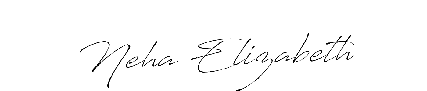 Design your own signature with our free online signature maker. With this signature software, you can create a handwritten (Antro_Vectra) signature for name Neha Elizabeth. Neha Elizabeth signature style 6 images and pictures png