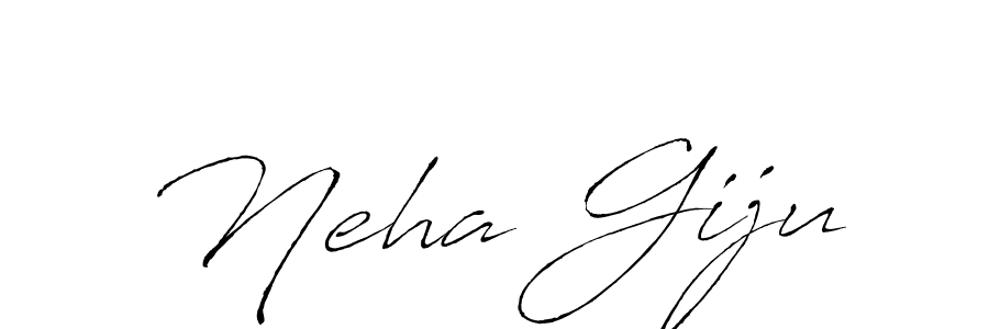 if you are searching for the best signature style for your name Neha Giju. so please give up your signature search. here we have designed multiple signature styles  using Antro_Vectra. Neha Giju signature style 6 images and pictures png