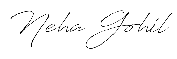 Create an unforgettable impression when signing with Neha Gohil name styled in Antro_Vectra typography. 100% free online generator. Neha Gohil signature style 6 images and pictures png
