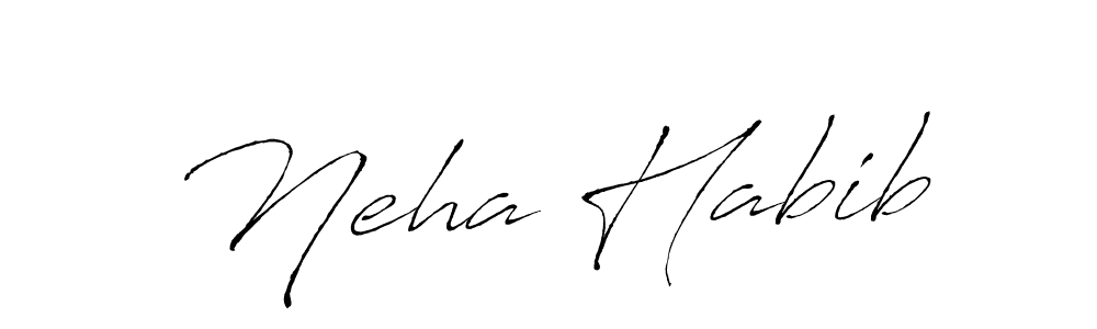 Use a signature maker to create a handwritten signature online. With this signature software, you can design (Antro_Vectra) your own signature for name Neha Habib. Neha Habib signature style 6 images and pictures png