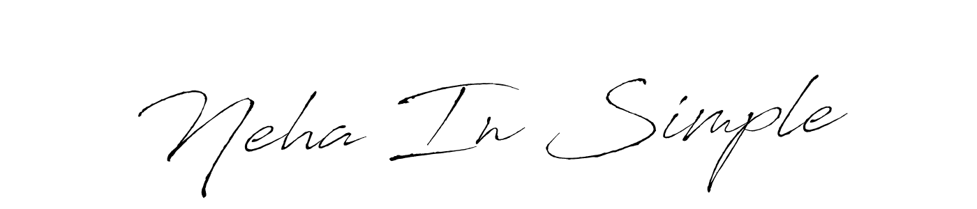 It looks lik you need a new signature style for name Neha In Simple. Design unique handwritten (Antro_Vectra) signature with our free signature maker in just a few clicks. Neha In Simple signature style 6 images and pictures png