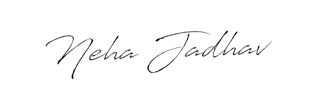 How to make Neha Jadhav name signature. Use Antro_Vectra style for creating short signs online. This is the latest handwritten sign. Neha Jadhav signature style 6 images and pictures png