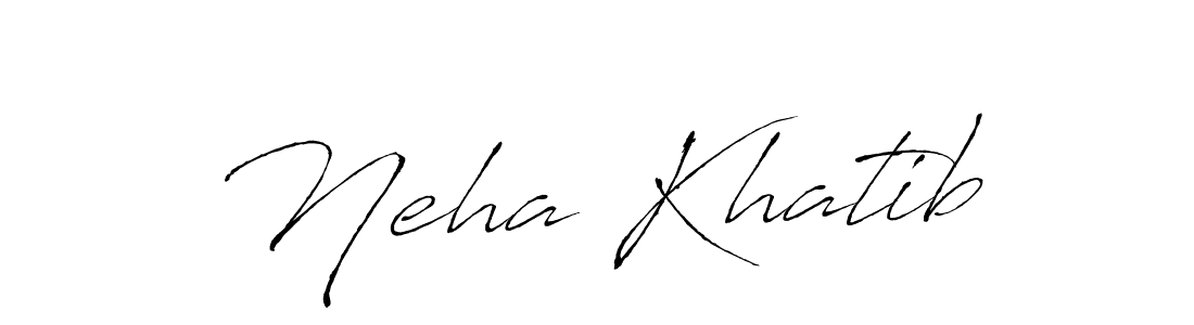 Make a beautiful signature design for name Neha Khatib. With this signature (Antro_Vectra) style, you can create a handwritten signature for free. Neha Khatib signature style 6 images and pictures png