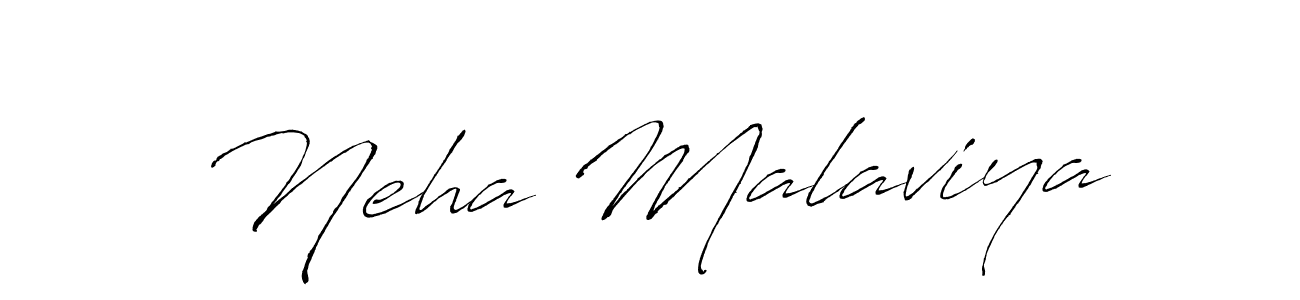 Make a beautiful signature design for name Neha Malaviya. With this signature (Antro_Vectra) style, you can create a handwritten signature for free. Neha Malaviya signature style 6 images and pictures png