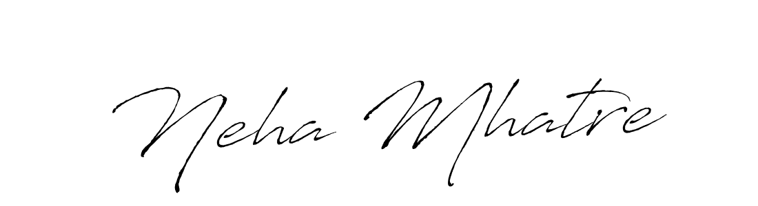 How to make Neha Mhatre name signature. Use Antro_Vectra style for creating short signs online. This is the latest handwritten sign. Neha Mhatre signature style 6 images and pictures png