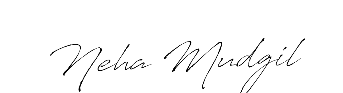 How to make Neha Mudgil name signature. Use Antro_Vectra style for creating short signs online. This is the latest handwritten sign. Neha Mudgil signature style 6 images and pictures png