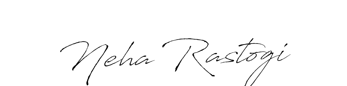 How to make Neha Rastogi name signature. Use Antro_Vectra style for creating short signs online. This is the latest handwritten sign. Neha Rastogi signature style 6 images and pictures png