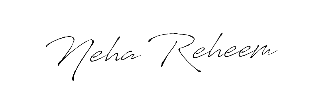How to make Neha Reheem name signature. Use Antro_Vectra style for creating short signs online. This is the latest handwritten sign. Neha Reheem signature style 6 images and pictures png