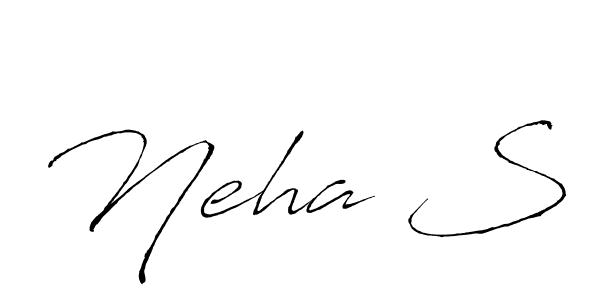 How to make Neha S name signature. Use Antro_Vectra style for creating short signs online. This is the latest handwritten sign. Neha S signature style 6 images and pictures png