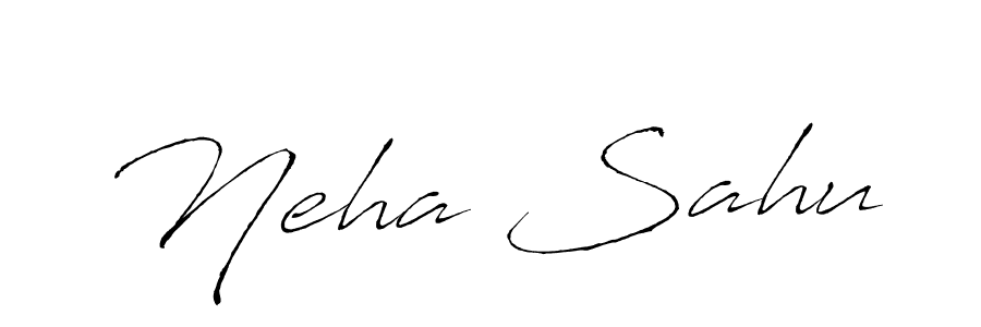 How to make Neha Sahu name signature. Use Antro_Vectra style for creating short signs online. This is the latest handwritten sign. Neha Sahu signature style 6 images and pictures png