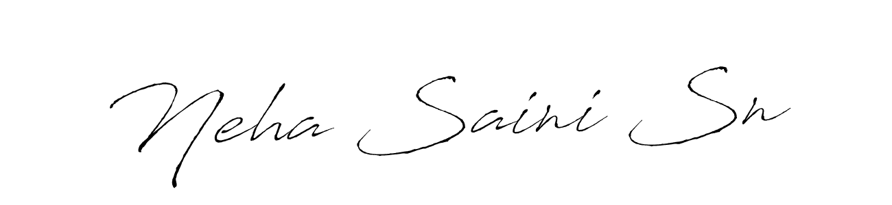 Design your own signature with our free online signature maker. With this signature software, you can create a handwritten (Antro_Vectra) signature for name Neha Saini Sn. Neha Saini Sn signature style 6 images and pictures png