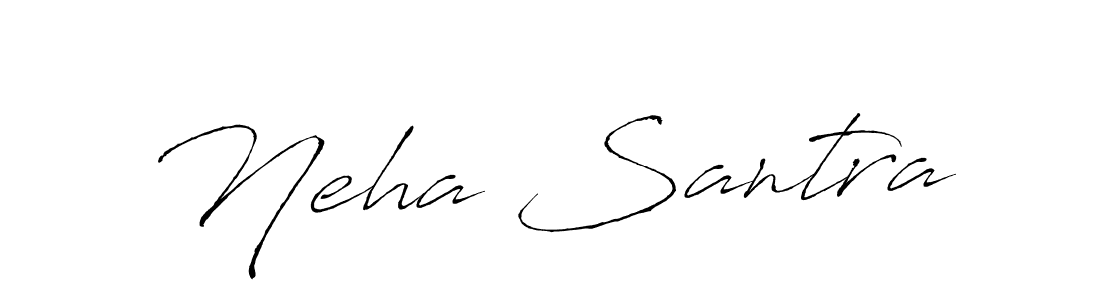 How to make Neha Santra name signature. Use Antro_Vectra style for creating short signs online. This is the latest handwritten sign. Neha Santra signature style 6 images and pictures png