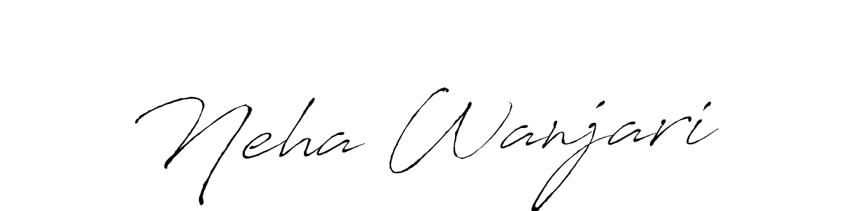 How to make Neha Wanjari name signature. Use Antro_Vectra style for creating short signs online. This is the latest handwritten sign. Neha Wanjari signature style 6 images and pictures png