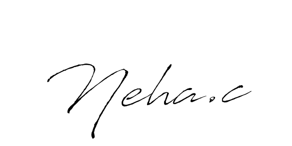 Create a beautiful signature design for name Neha.c. With this signature (Antro_Vectra) fonts, you can make a handwritten signature for free. Neha.c signature style 6 images and pictures png