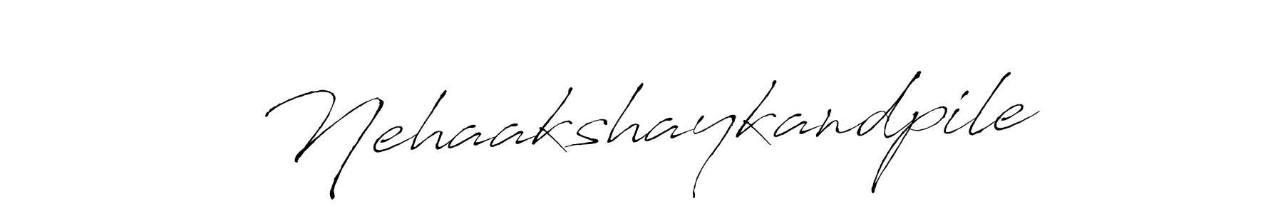 Create a beautiful signature design for name Nehaakshaykandpile. With this signature (Antro_Vectra) fonts, you can make a handwritten signature for free. Nehaakshaykandpile signature style 6 images and pictures png