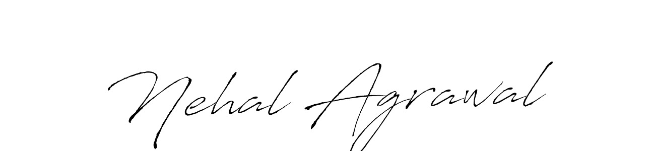 Create a beautiful signature design for name Nehal Agrawal. With this signature (Antro_Vectra) fonts, you can make a handwritten signature for free. Nehal Agrawal signature style 6 images and pictures png