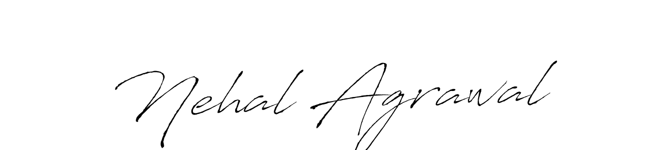 Create a beautiful signature design for name Nehal Agrawal. With this signature (Antro_Vectra) fonts, you can make a handwritten signature for free. Nehal Agrawal signature style 6 images and pictures png