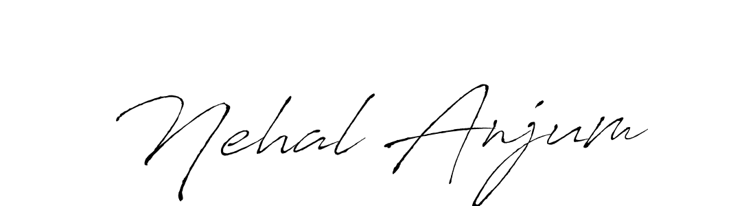 The best way (Antro_Vectra) to make a short signature is to pick only two or three words in your name. The name Nehal Anjum include a total of six letters. For converting this name. Nehal Anjum signature style 6 images and pictures png