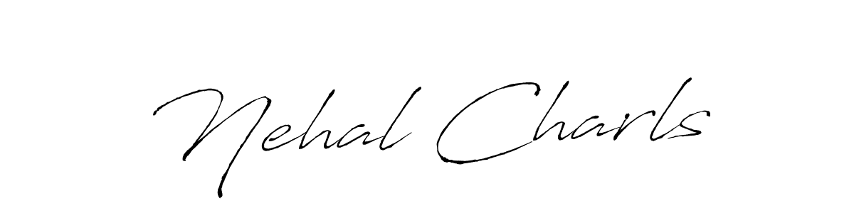 How to Draw Nehal Charls signature style? Antro_Vectra is a latest design signature styles for name Nehal Charls. Nehal Charls signature style 6 images and pictures png